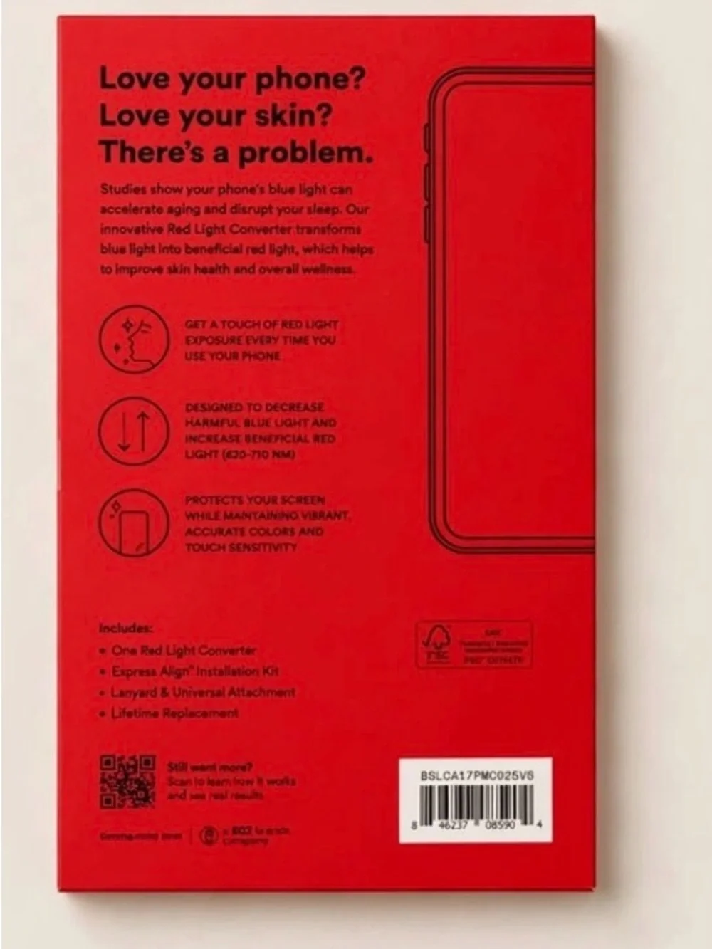 BodyGuardz Red Light Screen Protector Iphone 17 Pro Max & Iphone 16 Pro Max